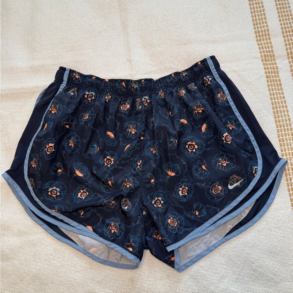 Nike Navy Floral Athletic Shorts
